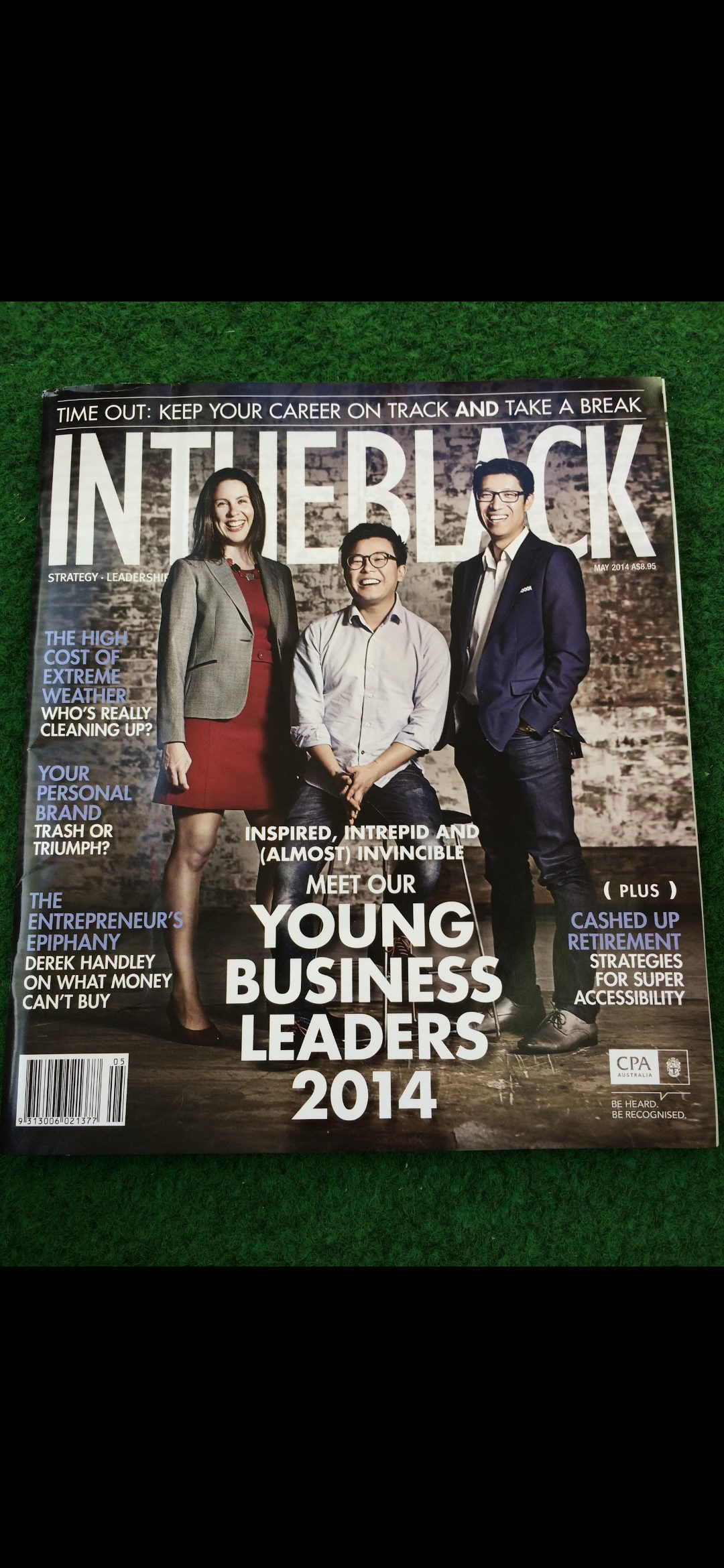 CPA Australia In The Black magazine May 2014 cover — Steve Hui named Young Business Leader