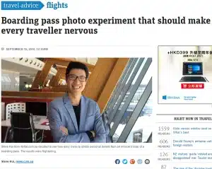 Boarding pass photo experiment — news.com.au