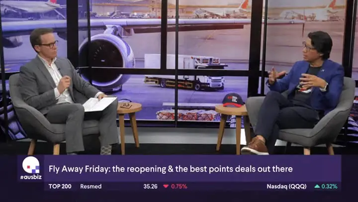 Steve Hui on ausbiz Fly Away Friday discussing points deals