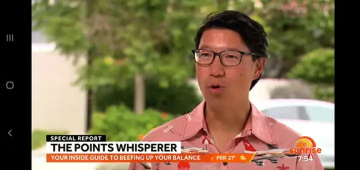 Steve Hui on Channel 7 Sunrise as The Points Whisperer