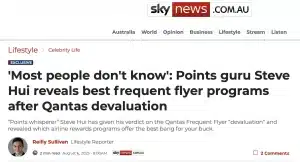 Sky News — Steve Hui on how to maximise frequent flyer points