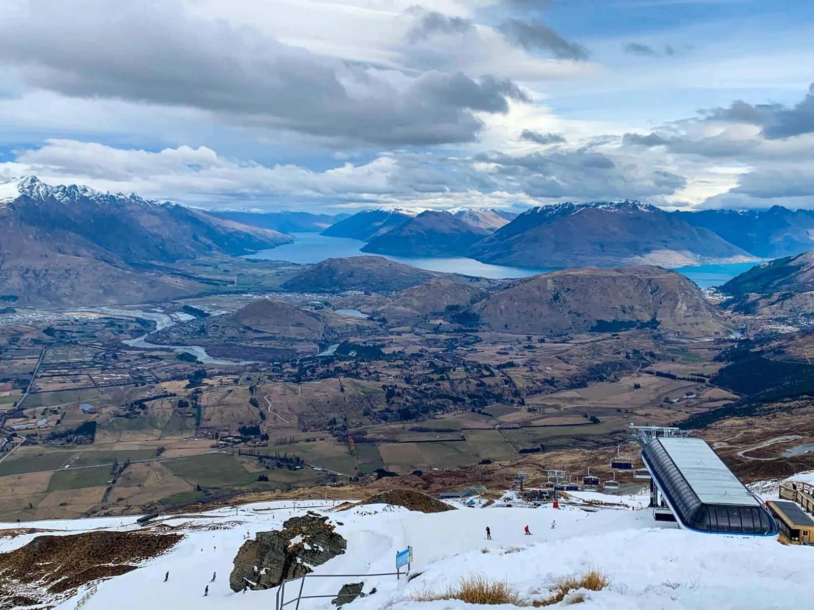 Coronet Peak above Queenstown and Lake Wakatipu